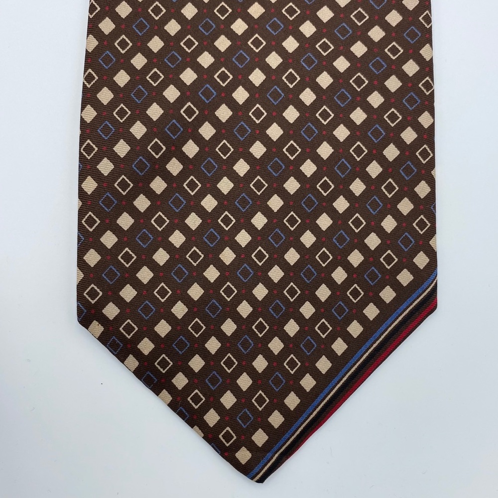 YVES SAINT LAURENT Chelsea Brown Silk Tie